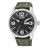 Citizen Herren Analog Quarz Uhr mit Nylon Armband...