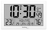 Technoline WS 8016 Moderne, Digitale Funk-Wand-Uhr...