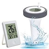 Funk Pool-Thermometer IP67 Wasserdicht, Wireless...